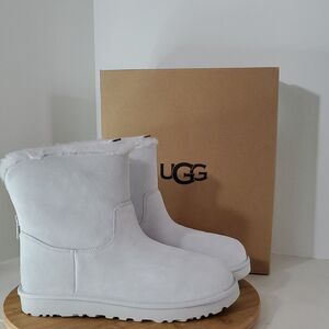 UGG Classic Zip It Mini Boots Glacier Grey Women's Size 8 NIB